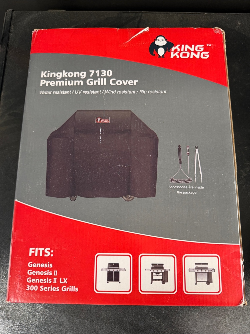 New! KingKong 7130 Premium Grill Cover in Black
